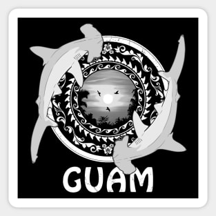 Hammerhead Sharks Guam Diving Sticker